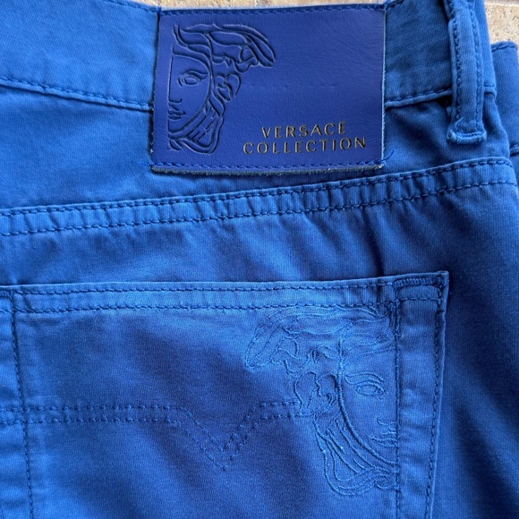 Versace Blue Cotton Jean - Picture 2 of 4